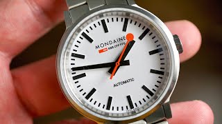 MONDAINE 41MM Original Automatic Watch Review  Swiss Railway Clock Watch [upl. by Marco]