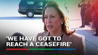 Kamala Harris says deescalation is needed in Middle East  ABSCBN News [upl. by Leisha877]