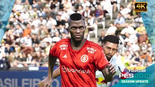 RB Bragantino X Internacional PES2021  Brasileirão 2023  4K  PS5 [upl. by Gimble]