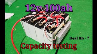 capacity testing 12v 100ah Battery  Prismatic cell 32v 100ah  Lifepo4 battery [upl. by Elleinad]