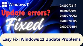 Fix Windows 11 Update Errors Expert Troubleshooting Tips I Easy Solution inside [upl. by Mathi]