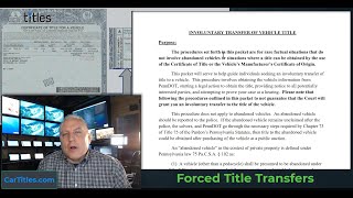 How To Force A Title Transfer Without The Prior Owner Title [upl. by Aisila]