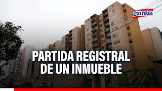 🔴🔵José Cieza La partida registral de un inmueble cuenta con seis rubros [upl. by Bohner]