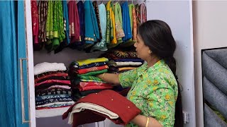 Simple Ways to Organize Cupboard  Indian Wardrobe Organization Ideas [upl. by Aramad]