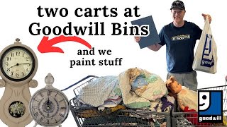 We Bought 2 Carts At The Goodwill Bins Vintage Quilts Books Cottage Home Decor [upl. by Naujek556]