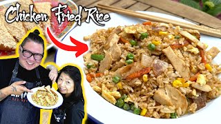 How Chinese Chefs cook CHICKEN FRIED RICE 🍚 🍗Mum and Son Professional Chefs Cook [upl. by Einned]