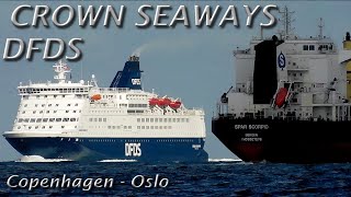 quotCROWN SEAWAYSquot DFDS Oslo  Copenhagen passes Helsingborg at full speed  Ferries Channel [upl. by Yur]