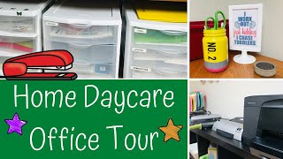 How I Organize All The Stuff  Home Daycare Office Tour [upl. by Jar894]