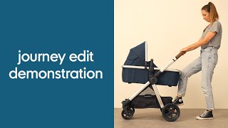 Journey Edit Pram and Pushchair  Demonstration series  Mothercare [upl. by Tirza262]