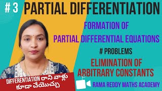 JNTUH Partial Differentiation Formation of PDE by Elimination of Arbitrary Constants  PDE in Telugu [upl. by Rennie48]