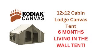 6 MONTHS  Kodiak Canvas Off Grid Cabin Lodge Tent 6170 amp 1672 Enclosure  With Customized Interior [upl. by Eido137]