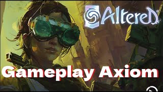 ALTERED TCG  AXIOM Garder le contrôle  Deckbuilding et duels sur Exaltered  Gameplay [upl. by Aikahc311]