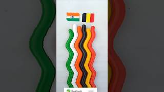 India flag 🇮🇳🤝🇧🇪shorts viral trending flag ytshorts carft art drawing [upl. by Peppi]