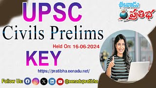 UPSC Civils Prelims Key Held On 16062024 [upl. by Siravrat467]