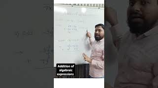 Addition of algebraic expressions class 7  Addition of Binomials shorts class7th [upl. by Luke534]