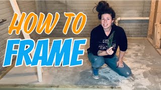 How To Frame An Unfinished Basement Bathroom [upl. by Traggat]