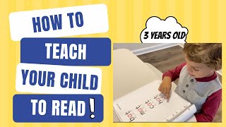 How to Teach Your Child to Read 3 Easy Steps [upl. by Halimaj]