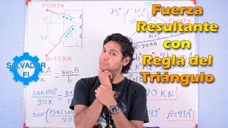 Fuerza Resultante con Regla del Triángulo  Salvador FI [upl. by Basilio318]