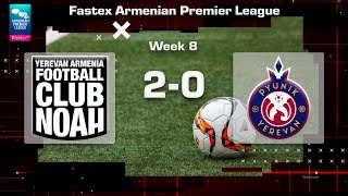 Noah  Pyunik 20 Fastex Armenian Premier League 202425 Week 08 [upl. by Nylyak]