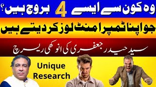 Top 4 Zodiac signs get angry very quickly  Unique Research  Astrologer Syed Haider Jafri [upl. by Edieh]