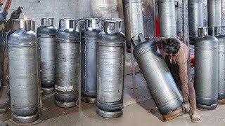 Process of making LPG gas cylinder in factoryMass production of gas cylinder [upl. by Iahs]