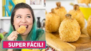 COXINHA CREMOSA mais FÃCIL do MUNDO Como fazer coxa creme de frango  Receitas de Minuto 406 [upl. by Suivat]