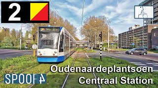 Cabinerit Tram 2 Amsterdam  Oudenaardeplantsoen  Centraal Station Tram Drivers POV [upl. by Waddington]