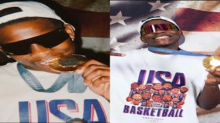 Anthony Edwards Rap Freestyle Team USA Gold Metal 2024 Paris Olympics Might just Flow like Im bub [upl. by Garnes]