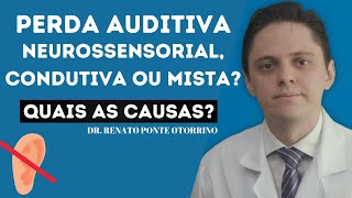 Perda de Audição Neurossensorial Condutiva ou Mista  I DrRenato Ponte Otorrinolaringologista [upl. by Dorsy]