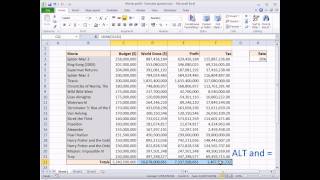 Excel Quick Tip 3  The Quickest Way to Add Totals to Columns  Wise Owl [upl. by Lessur]