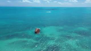 Aerial view of Sapodilla Bay Beach  Chalk Sound ProvidencialesTCI [upl. by Ainesej306]