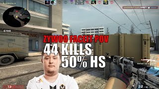 Vitality ZywOo plays FACEIT on OVERPASS 4428 CSGO POV [upl. by Narib]