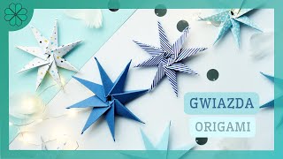 Jak zrobić Prosta gwiazdka origami 8ramienna  DIY Tutorial [upl. by Erda483]