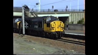 British Rail Scotrail 1989Glasgow Cardonald with classes 26 37 156 303 amp 318 [upl. by Natehc]