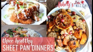 Three Healthy Freezer Friendly Sheet Pan Dinners  Batch Cooking [upl. by Lirrehs]