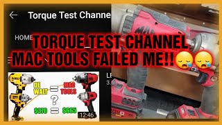 MAC TOOLS VS DEWALT SHOWDOWN TorqueTestChannel [upl. by Auguste]