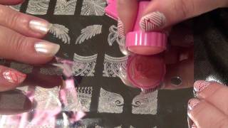 Tuto Stamping nail art par Nailartboutiquefr [upl. by Anilocin]