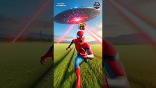 Rescue From Alien UFO  Who is best SpiderMan vs Venom vs Captain America shorts spiderman dc [upl. by Eixirt]