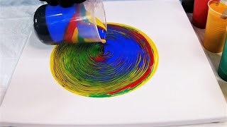 Acrylic Pouring  Tree Ring Acrylic Pour Painting  Fluid Art Channel [upl. by Lazos]