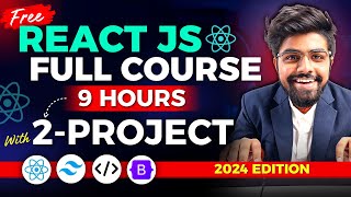 REACT JS Full Course for Beginners with Website Project FREE  2024 Edition [upl. by Naie293]