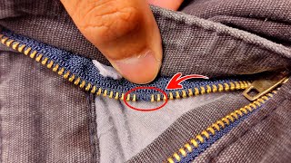 Secret Tricks to Fix Missing Clothes Zipper Teeth Without Buying [upl. by Nawk]