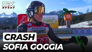 Alpine Ski Sofia Goggia crash at Cortina dAmpezzo  Downhill  2023 🇮🇹 [upl. by Gosney]