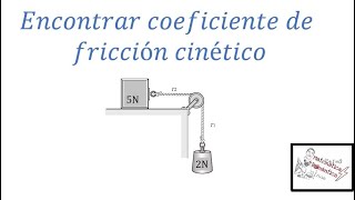 12 Dinámica  Encontrar el coeficiente de fricción cinético de un bloque que se desliza MUY FÁCIL [upl. by Marchelle]