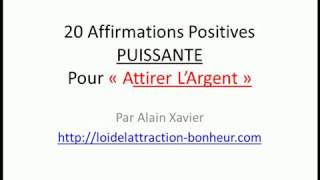 20 PUISSANTES Affirmations Positives pour Attirer lArgent [upl. by Malachi]