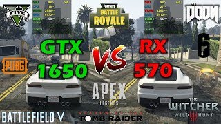 GTX 1650 vs RX 570  10 Games Tested  Side by Side  Benchmarks [upl. by Leirbma487]