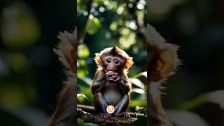 What did the donut make the baby monkeys realize vdsmonkey2228 shorts monkey animals [upl. by Giamo528]