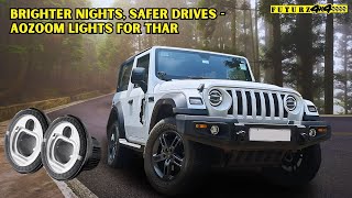 Brighter Nights Safer Drives  Aozoom Lights for Thar Futurz4x4 [upl. by Hamlet]