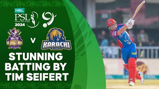 Stunning Batting By Tim Seifert  Quetta Gladiators vs Karachi Kings  Match 22  HBL PSL 9  M1Z2U [upl. by Osrock332]