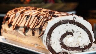 Recette bûche de noël nutella chocolat et meringue croustillante [upl. by Bethesde]