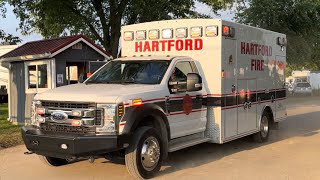 Hartford Township Fire Department Medic 961 Transporting [upl. by Norrehs]